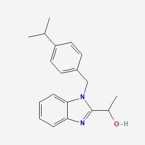 molecular formula C19H22N2O B3020135 1-(1-(4-isopropylbenzyl)-1H-benzo[d]imidazol-2-yl)ethanol CAS No. 537009-73-7