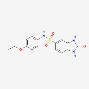 molecular formula C15H15N3O4S B3020142 N-(4-ethoxyphenyl)-2-oxo-1,3-dihydrobenzimidazole-5-sulfonamide CAS No. 708241-82-1