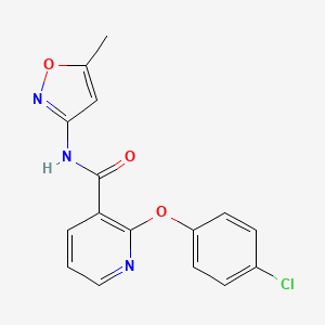 2-(4-chlorophenoxy)-N-(5-methyl-1,2-oxazol-3-yl)pyridine-3-carboxamide