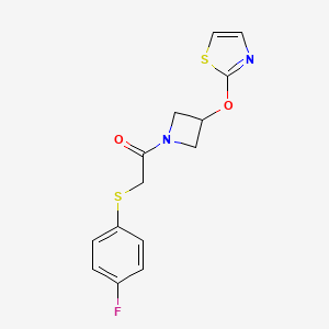 2-((4-Fluorophenyl)thio)-1-(3-(thiazol-2-yloxy)azetidin-1-yl)ethanone