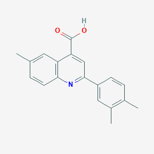 molecular formula C19H17NO2 B3020173 2-(3,4-Dimethylphenyl)-6-methylquinoline-4-carboxylic acid CAS No. 670232-64-1
