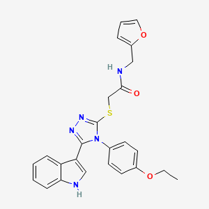2-((4-(4-ethoxyphenyl)-5-(1H-indol-3-yl)-4H-1,2,4-triazol-3-yl)thio)-N-(furan-2-ylmethyl)acetamide