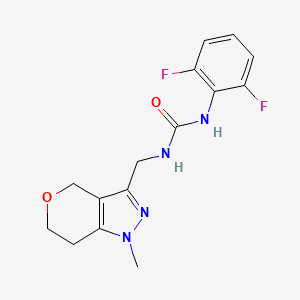1-(2,6-Difluorophenyl)-3-((1-methyl-1,4,6,7-tetrahydropyrano[4,3-c]pyrazol-3-yl)methyl)urea