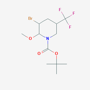 molecular formula C12H19BrF3NO3 B3020189 Tert-butyl 3-bromo-2-methoxy-5-(trifluoromethyl)piperidine-1-carboxylate CAS No. 2138012-68-5