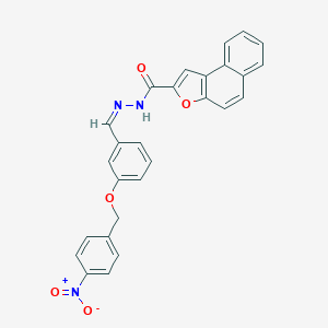 molecular formula C27H19N3O5 B302020 N'-[3-({4-nitrobenzyl}oxy)benzylidene]naphtho[2,1-b]furan-2-carbohydrazide 
