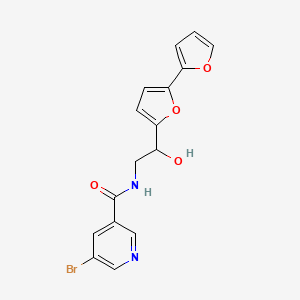 5-Bromo-N-[2-[5-(furan-2-yl)furan-2-yl]-2-hydroxyethyl]pyridine-3-carboxamide