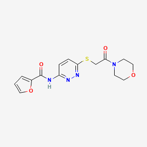 molecular formula C15H16N4O4S B3020212 N-(6-((2-morpholino-2-oxoethyl)thio)pyridazin-3-yl)furan-2-carboxamide CAS No. 1021107-00-5