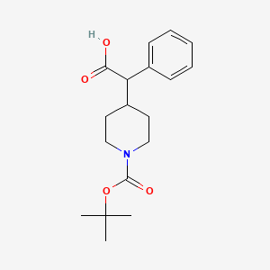 molecular formula C18H25NO4 B3020216 2-(1-(tert-butoxycarbonyl)piperidin-4-yl)-2-phenylacetic acid CAS No. 1784486-49-2