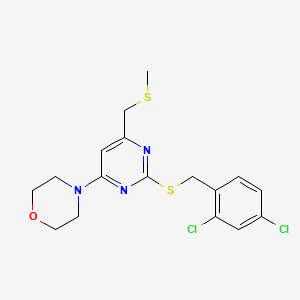 4-{2-[(2,4-Dichlorobenzyl)sulfanyl]-6-[(methylsulfanyl)methyl]-4-pyrimidinyl}morpholine