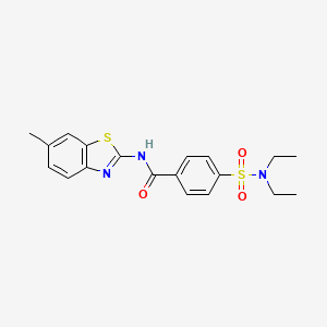 molecular formula C19H21N3O3S2 B3020222 4-(diethylsulfamoyl)-N-(6-methyl-1,3-benzothiazol-2-yl)benzamide CAS No. 300712-90-7