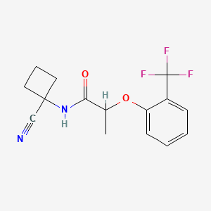 molecular formula C15H15F3N2O2 B3020238 N-(1-cyanocyclobutyl)-2-[2-(trifluoromethyl)phenoxy]propanamide CAS No. 1311486-37-9