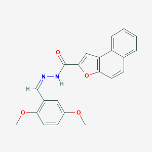 molecular formula C22H18N2O4 B302024 N'-(2,5-dimethoxybenzylidene)naphtho[2,1-b]furan-2-carbohydrazide 