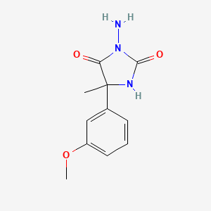 molecular formula C11H13N3O3 B3020241 3-Amino-5-(3-methoxyphenyl)-5-methylimidazolidine-2,4-dione CAS No. 956779-68-3