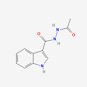 molecular formula C11H11N3O2 B3020242 N'-acetyl-1H-indole-3-carbohydrazide CAS No. 93397-83-2