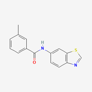 molecular formula C15H12N2OS B3020246 N-(benzo[d]thiazol-6-yl)-3-methylbenzamide CAS No. 922966-47-0