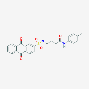 N-(2,4-dimethylphenyl)-4-(N-methyl-9,10-dioxo-9,10-dihydroanthracene-2-sulfonamido)butanamide