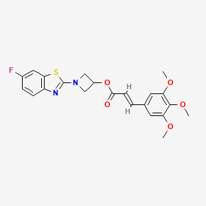 (E)-1-(6-fluorobenzo[d]thiazol-2-yl)azetidin-3-yl 3-(3,4,5-trimethoxyphenyl)acrylate