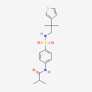 N-(4-(N-(2-methyl-2-(thiophen-3-yl)propyl)sulfamoyl)phenyl)isobutyramide