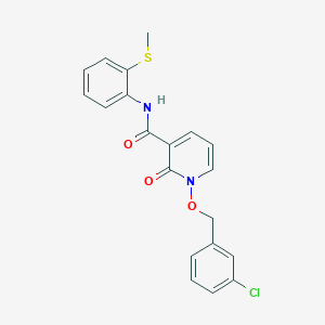 1-((3-chlorobenzyl)oxy)-N-(2-(methylthio)phenyl)-2-oxo-1,2-dihydropyridine-3-carboxamide