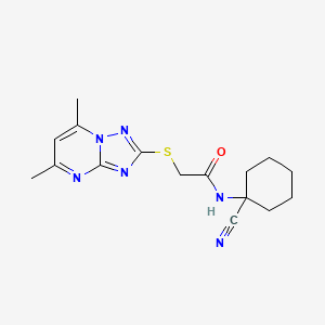 N-(1-cyanocyclohexyl)-2-[(5,7-dimethyl-[1,2,4]triazolo[1,5-a]pyrimidin-2-yl)sulfanyl]acetamide