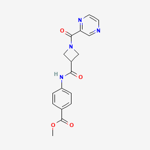 Methyl 4-(1-(pyrazine-2-carbonyl)azetidine-3-carboxamido)benzoate