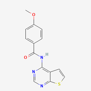 4-methoxy-N-(thieno[2,3-d]pyrimidin-4-yl)benzamide