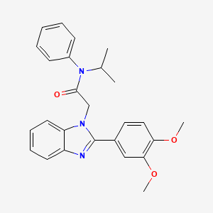 2-(2-(3,4-dimethoxyphenyl)-1H-benzo[d]imidazol-1-yl)-N-isopropyl-N-phenylacetamide