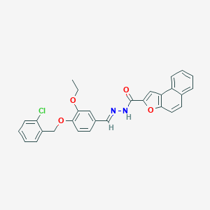 molecular formula C29H23ClN2O4 B302028 N'-{4-[(2-chlorobenzyl)oxy]-3-ethoxybenzylidene}naphtho[2,1-b]furan-2-carbohydrazide 