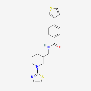 N-((1-(thiazol-2-yl)piperidin-3-yl)methyl)-4-(thiophen-3-yl)benzamide