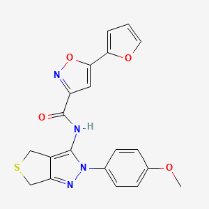 5-(furan-2-yl)-N-(2-(4-methoxyphenyl)-4,6-dihydro-2H-thieno[3,4-c]pyrazol-3-yl)isoxazole-3-carboxamide