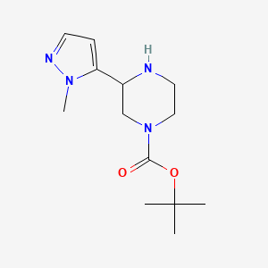 molecular formula C13H22N4O2 B3020285 Tert-butyl 3-(2-methylpyrazol-3-yl)piperazine-1-carboxylate CAS No. 2169384-08-9