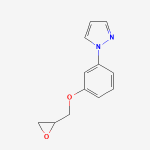 molecular formula C12H12N2O2 B3020286 1-[3-(Oxiran-2-ylmethoxy)phenyl]pyrazole CAS No. 2411271-72-0