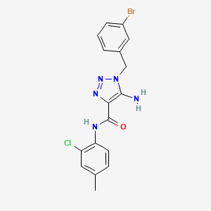 molecular formula C17H15BrClN5O B3020298 5-amino-1-(3-bromobenzyl)-N-(2-chloro-4-methylphenyl)-1H-1,2,3-triazole-4-carboxamide CAS No. 899974-30-2