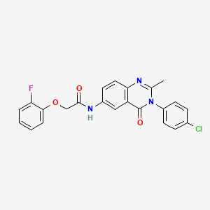 N-(3-(4-chlorophenyl)-2-methyl-4-oxo-3,4-dihydroquinazolin-6-yl)-2-(2-fluorophenoxy)acetamide