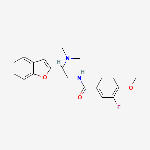 N-[2-(1-benzofuran-2-yl)-2-(dimethylamino)ethyl]-3-fluoro-4-methoxybenzamide