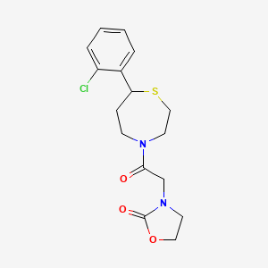 3-(2-(7-(2-Chlorophenyl)-1,4-thiazepan-4-yl)-2-oxoethyl)oxazolidin-2-one