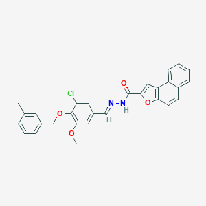molecular formula C29H23ClN2O4 B302033 N'-[(E)-{3-chloro-5-methoxy-4-[(3-methylbenzyl)oxy]phenyl}methylidene]naphtho[2,1-b]furan-2-carbohydrazide 