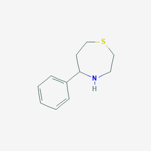 molecular formula C11H15NS B3020332 5-Phenyl-1,4-thiazepane CAS No. 2411269-49-1
