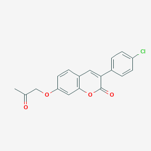 3-(4-Chlorophenyl)-7-(2-oxopropoxy)chromen-2-one