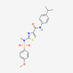 N-(4-isopropylphenyl)-2-(4-methoxyphenylsulfonamido)thiazole-4-carboxamide
