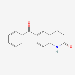 molecular formula C16H13NO2 B3020351 6-Benzoyl-1,2,3,4-tetrahydroquinolin-2-one CAS No. 120067-47-2