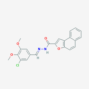 molecular formula C22H17ClN2O4 B302036 N'-(3-chloro-4,5-dimethoxybenzylidene)naphtho[2,1-b]furan-2-carbohydrazide 