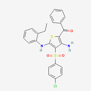 [3-Amino-4-(4-chlorophenyl)sulfonyl-5-(2-ethylanilino)thiophen-2-yl]-phenylmethanone