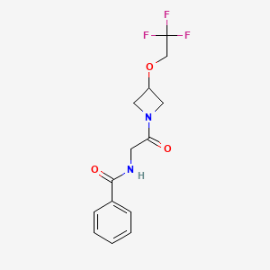 N-(2-oxo-2-(3-(2,2,2-trifluoroethoxy)azetidin-1-yl)ethyl)benzamide