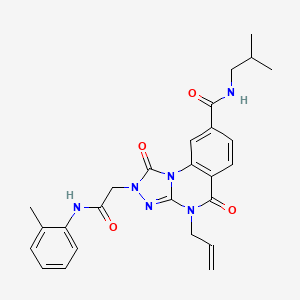 4-allyl-N-isobutyl-1,5-dioxo-2-(2-oxo-2-(o-tolylamino)ethyl)-1,2,4,5-tetrahydro-[1,2,4]triazolo[4,3-a]quinazoline-8-carboxamide