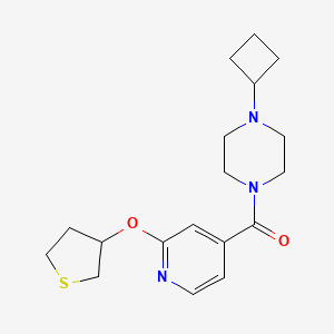 (4-Cyclobutylpiperazin-1-yl)(2-((tetrahydrothiophen-3-yl)oxy)pyridin-4-yl)methanone