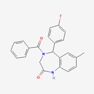 4-benzoyl-5-(4-fluorophenyl)-7-methyl-4,5-dihydro-1H-benzo[e][1,4]diazepin-2(3H)-one