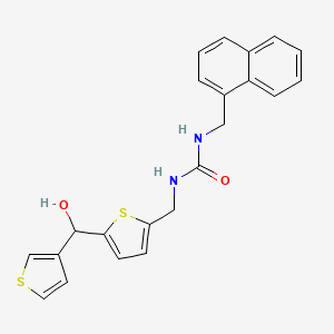 1-((5-(Hydroxy(thiophen-3-yl)methyl)thiophen-2-yl)methyl)-3-(naphthalen-1-ylmethyl)urea