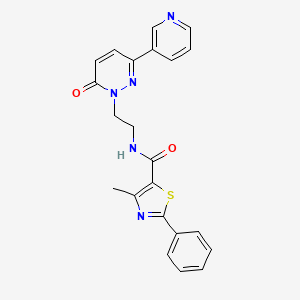 4-methyl-N-(2-(6-oxo-3-(pyridin-3-yl)pyridazin-1(6H)-yl)ethyl)-2-phenylthiazole-5-carboxamide