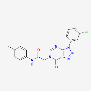 molecular formula C19H15ClN6O2 B3020401 2-(3-(3-chlorophenyl)-7-oxo-3H-[1,2,3]triazolo[4,5-d]pyrimidin-6(7H)-yl)-N-(p-tolyl)acetamide CAS No. 847384-75-2